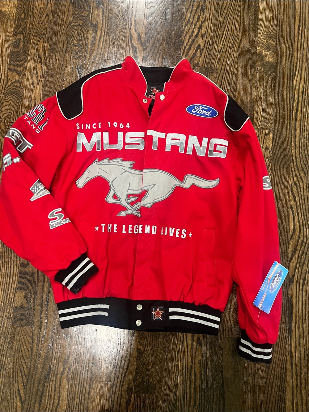 Ford Mustang Red Racing Jacket